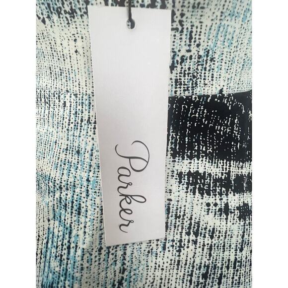 PARKER 'Leona' Abstract Print Halter Cutout Flare Versatile Dress NWT MSRP $297 - Picture 9 of 12